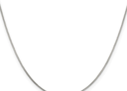 Sterling silver box link anklet, alternate view