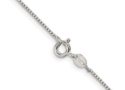Sterling silver box link anklet, additional view