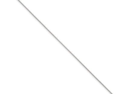 Sterling silver box link anklet, alternate view