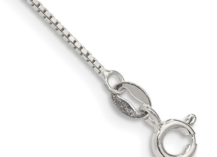 Sterling silver box link anklet