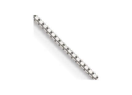 Sterling silver box link anklet, another view