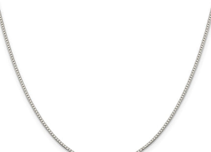 Sterling silver box link anklet, alternate view