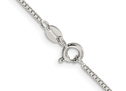 Sterling silver box link anklet, another view