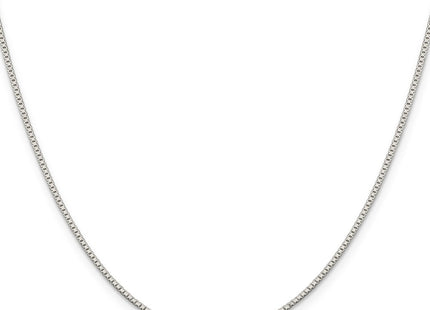 Sterling silver box link chain, alternate view