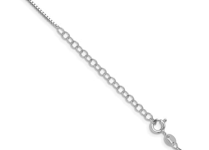 Sterling silver box link chain, additional view