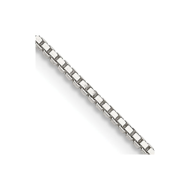 Sterling silver box link anklet
