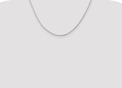 Sterling Silver Rhodium-plated Box Chain w/2in ext., 20 x 1.25mm