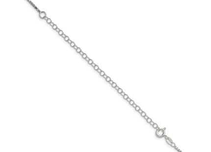 Sterling Silver . Box Chain w/2in ext.