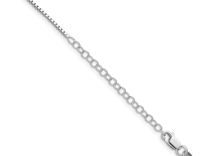 Sterling silver box link chain, another view