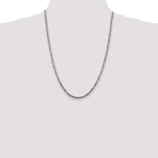 Sterling Silver Byzantine Chain (Style QBZ080-24)
