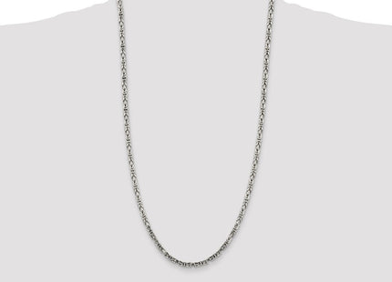 Sterling Silver Byzantine Chain (Style QBZ080-28)