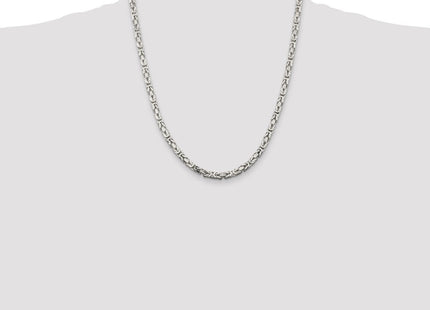 Sterling Silver Byzantine Chain (Style QBZ100-22)