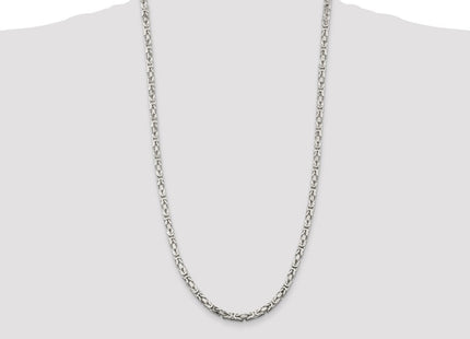Sterling Silver Byzantine Chain (Style QBZ100-28)