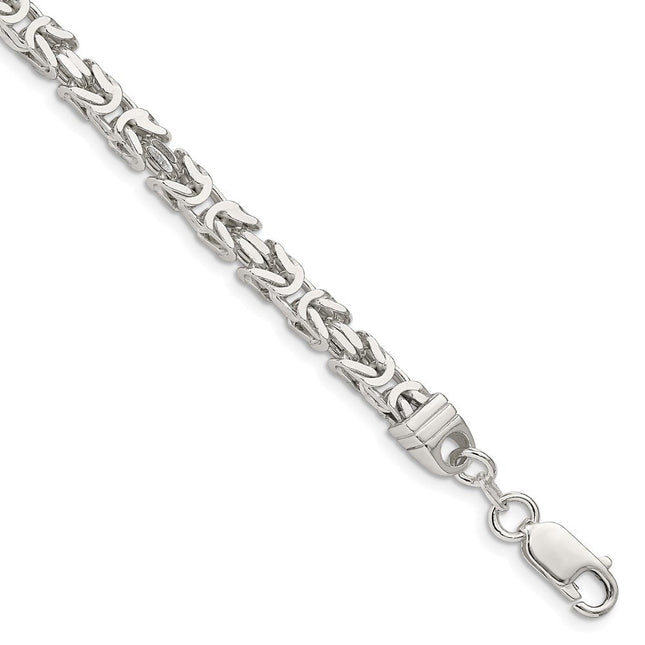 Sterling Silver Byzantine Chain, 18 x 4.25mm