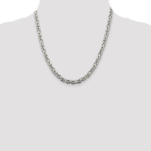 Sterling Silver Byzantine Chain (Style QBZ120-20)