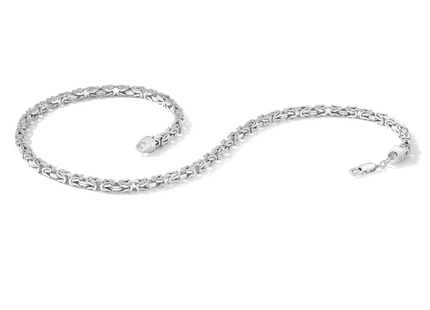 Sterling Silver Byzantine Chain, 20 x 5mm