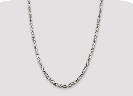 Sterling Silver Byzantine Chain (Style QBZ120-24)