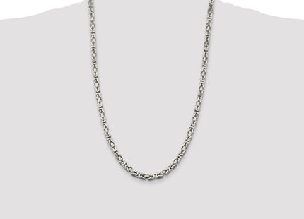 Sterling Silver Byzantine Chain (Style QBZ120-26)