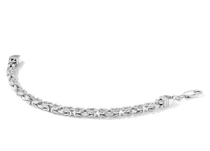 Sterling Silver Byzantine Bracelet, 8 x 5mm
