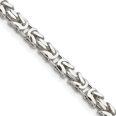 Sterling Silver Byzantine Chain, 20 x 5mm