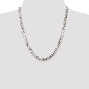 Sterling Silver Byzantine Chain (Style QBZ150-24)