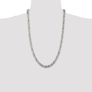 Sterling Silver Byzantine Chain (Style QBZ150-26)