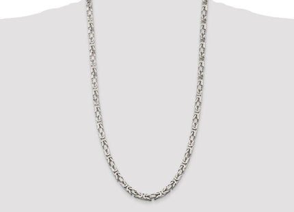 Sterling Silver Byzantine Chain (Style QBZ150-28)