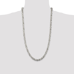 Sterling Silver Byzantine Chain (Style QBZ150-28)