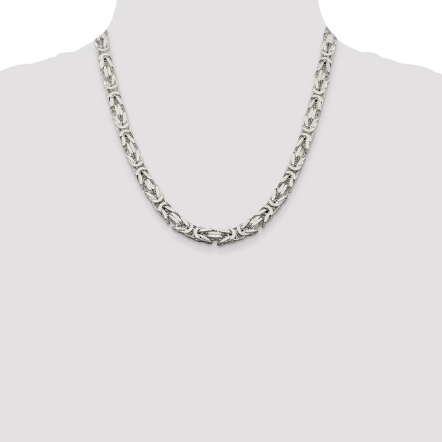 Sterling Silver Byzantine Chain, 20 x 7.5mm