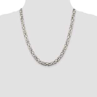 Sterling Silver Byzantine Chain (Style QBZ180-22)