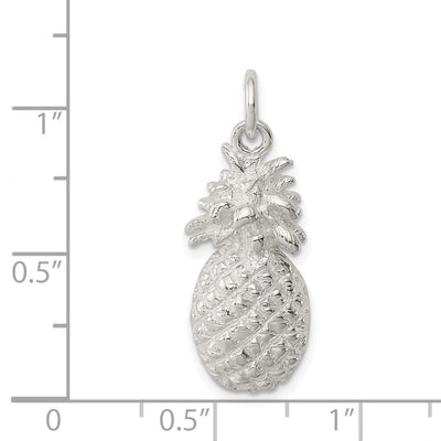 Sterling Silver Pineapple Charm, 25 x 11mm