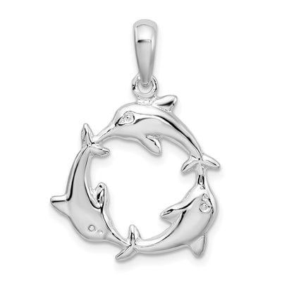 Sterling silver circle pendant