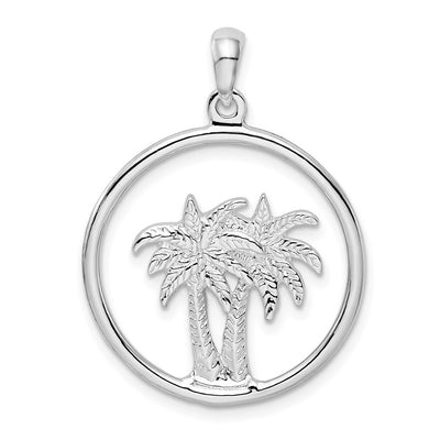 Sterling silver circle pendant