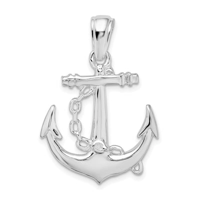 Sterling silver anchor link anchor chain