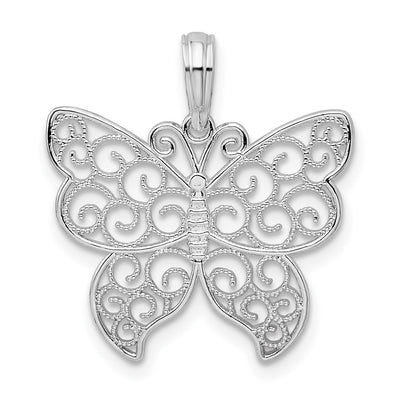 Sterling silver butterfly pendant