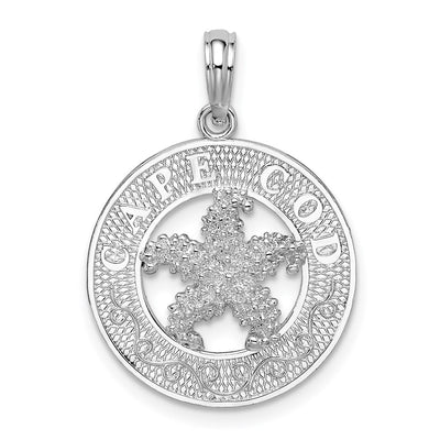 Sterling silver starfish pendant
