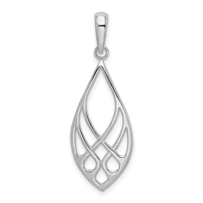 Sterling silver teardrop pendant