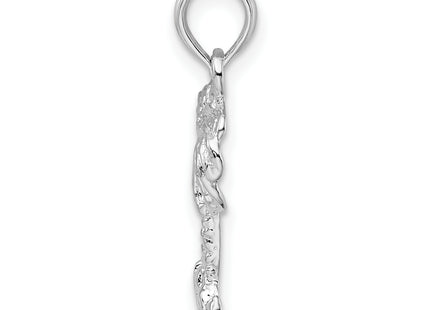 De-Ani Sterling Silver Rhodium-Plated Polished Palm Tree Pendant