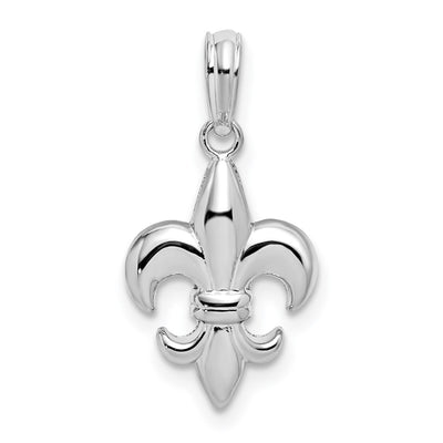 Sterling silver fleur de lis pendant
