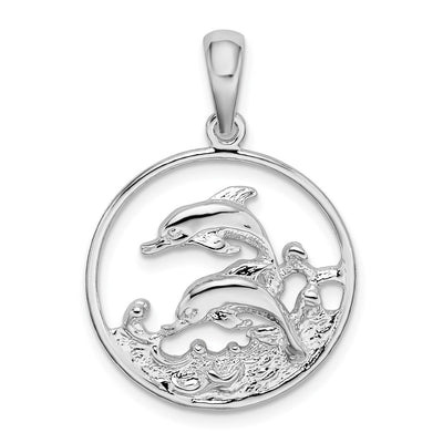 Sterling silver oval pendant