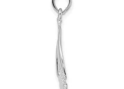 De-Ani Sterling Silver Rhodium-Plated Polished Sailboat Pendant