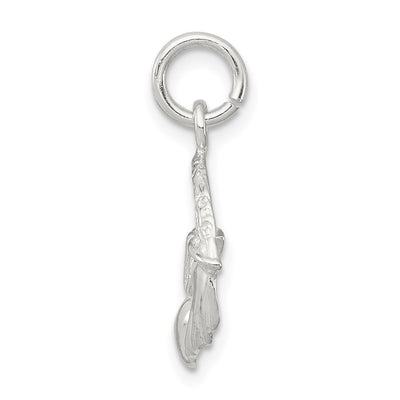 Sterling Silver Claddagh Charm, 21 x 15mm