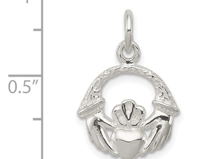 Sterling Silver Claddagh Charm (Style QC1017)