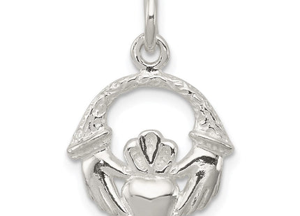 Sterling Silver Claddagh Charm (Style QC1017)
