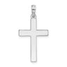 De-Ani Sterling Silver Polished Flat Latin Cross Pendant