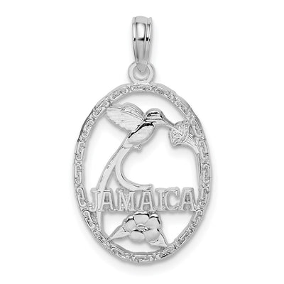 Sterling silver oval pendant