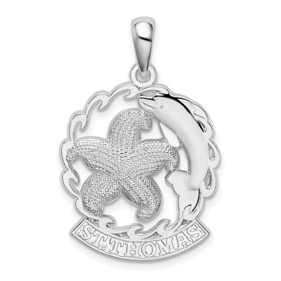 Sterling silver starfish pendant
