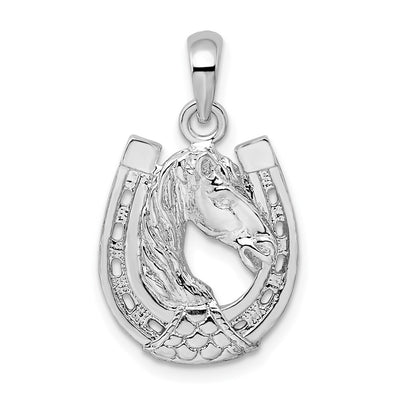 Sterling silver horseshoe pendant