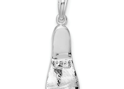 De-Ani Sterling Silver Rhodium-Plated Polished 3D Scuba Flipper Pendant, 22 x 7mm