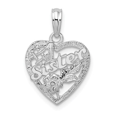 Sterling silver heart pendant